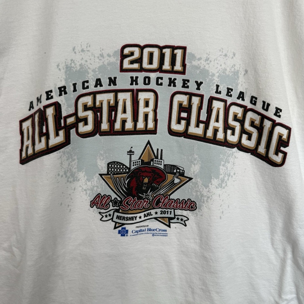 2011 Hershey Bears AHL Hockey All-Star Classic T Shirt Size XL White